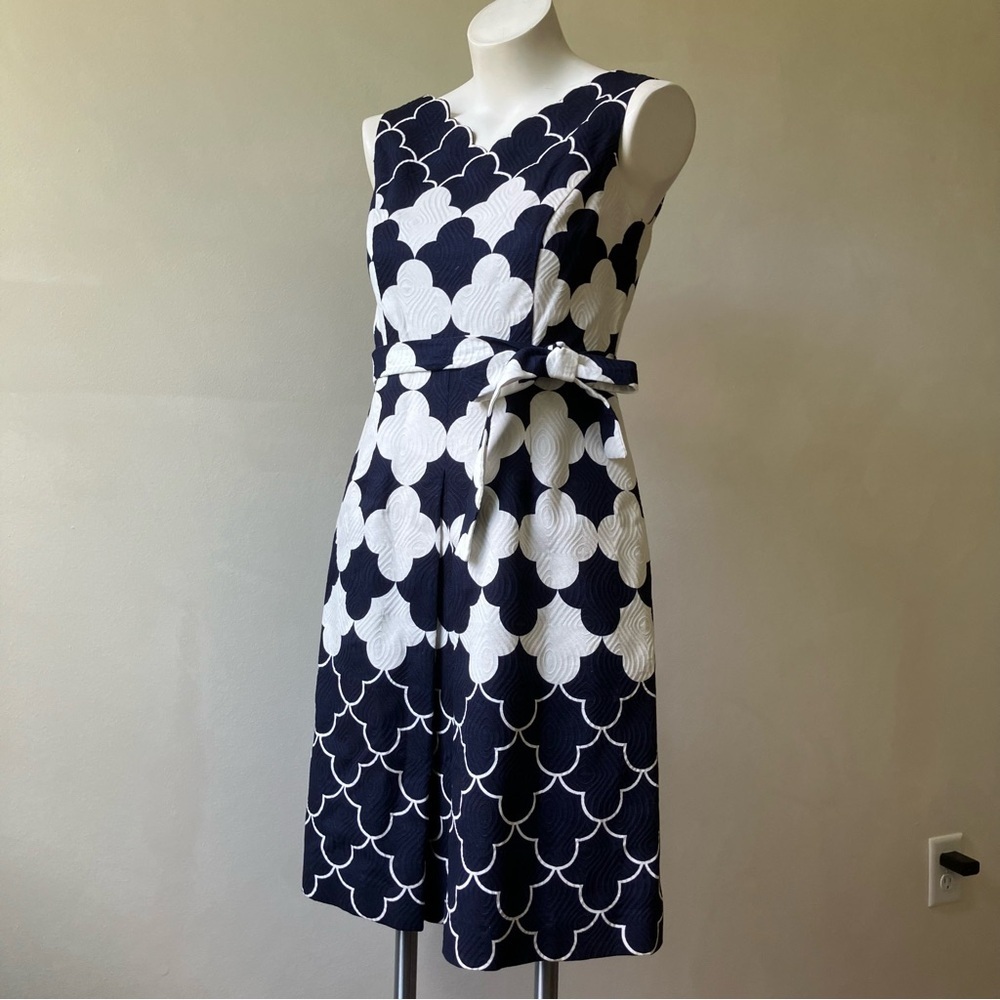 Talbots | Scallop Neck A Line Sleeveless Mini Dress